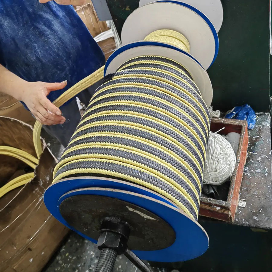 dây tết chèn ptfe gia cường góc aramid